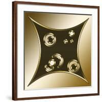 Gold Coffee 3-Art Deco Designs-Framed Giclee Print