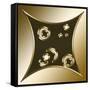 Gold Coffee 3-Art Deco Designs-Framed Stretched Canvas
