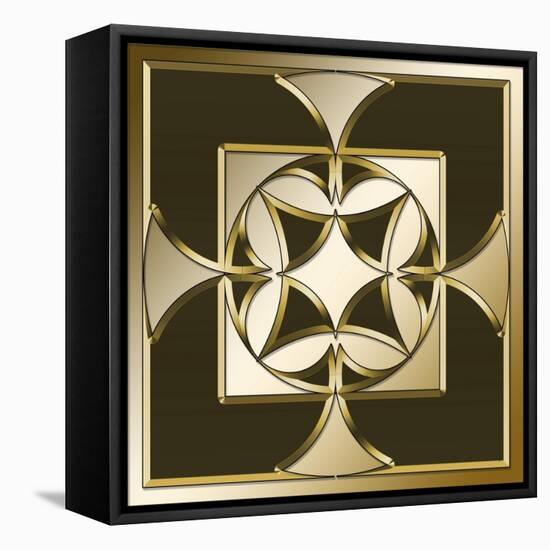 Gold Coffee 4-Art Deco Designs-Framed Stretched Canvas