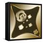 Gold Coffee 6-Art Deco Designs-Framed Stretched Canvas