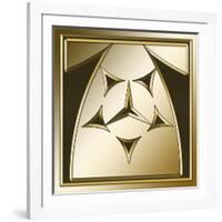 Gold Coffee 7-Art Deco Designs-Framed Giclee Print