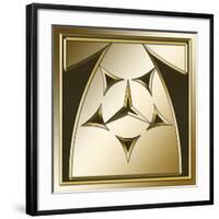 Gold Coffee 7-Art Deco Designs-Framed Giclee Print