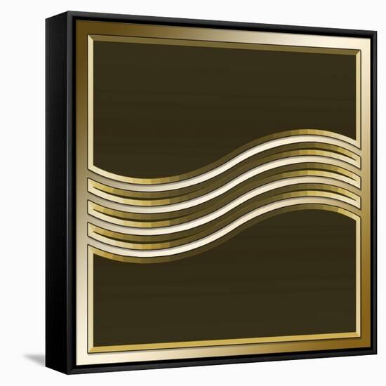 Gold Coffee 8-Art Deco Designs-Framed Stretched Canvas