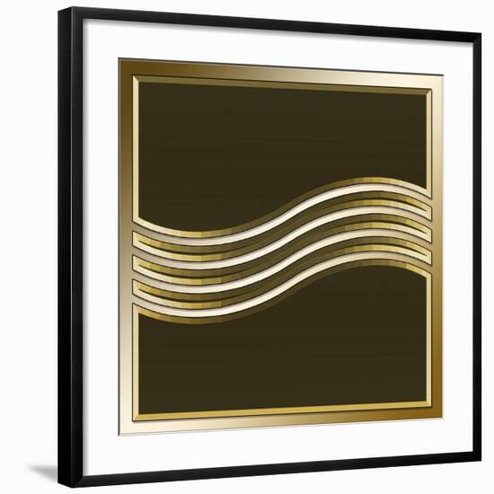 Gold Coffee 8-Art Deco Designs-Framed Giclee Print