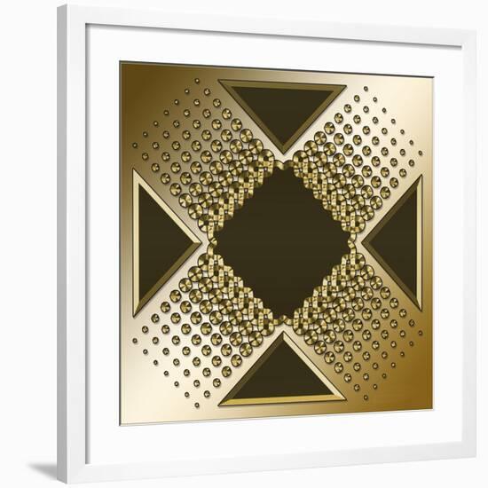 Gold Coffee 9-Art Deco Designs-Framed Giclee Print