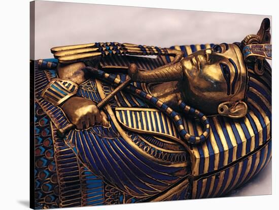 Gold Coffinette, Tomb King Tutankhamun, Valley of the Kings, Egypt-Kenneth Garrett-Stretched Canvas