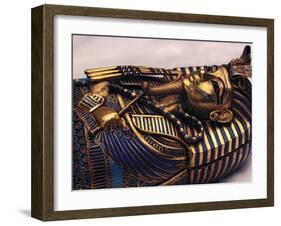 Gold Coffinette, Tomb King Tutankhamun, Valley of the Kings, Egypt-Kenneth Garrett-Framed Premium Photographic Print