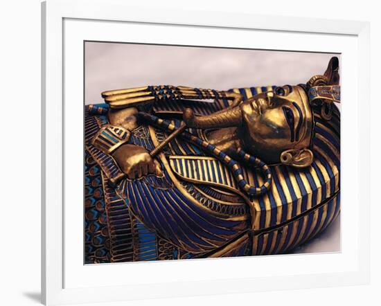 Gold Coffinette, Tomb King Tutankhamun, Valley of the Kings, Egypt-Kenneth Garrett-Framed Photographic Print