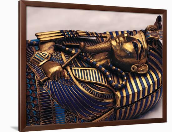 Gold Coffinette, Tomb King Tutankhamun, Valley of the Kings, Egypt-Kenneth Garrett-Framed Photographic Print