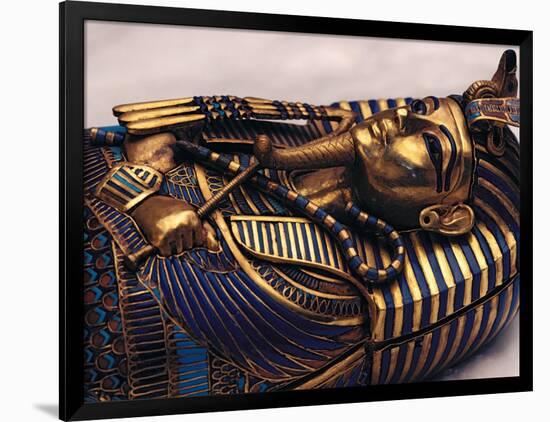 Gold Coffinette, Tomb King Tutankhamun, Valley of the Kings, Egypt-Kenneth Garrett-Framed Photographic Print