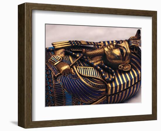 Gold Coffinette, Tomb King Tutankhamun, Valley of the Kings, Egypt-Kenneth Garrett-Framed Photographic Print