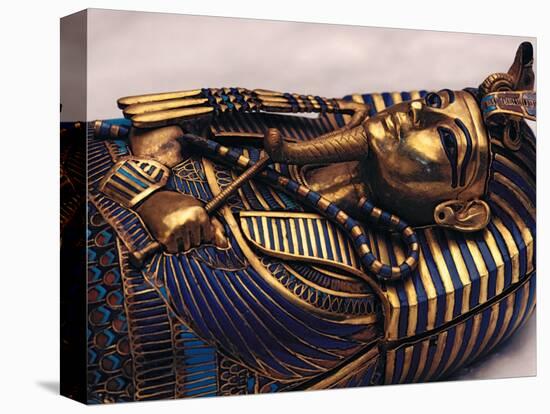 Gold Coffinette, Tomb King Tutankhamun, Valley of the Kings, Egypt-Kenneth Garrett-Stretched Canvas