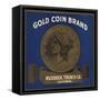 Gold Coin Brand - California - Citrus Crate Label-Lantern Press-Framed Stretched Canvas