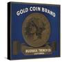 Gold Coin Brand - California - Citrus Crate Label-Lantern Press-Stretched Canvas