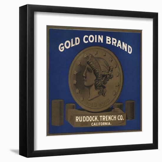 Gold Coin Brand - California - Citrus Crate Label-Lantern Press-Framed Art Print