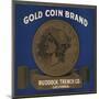 Gold Coin Brand - California - Citrus Crate Label-Lantern Press-Mounted Art Print