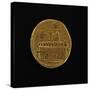 Gold Coin Depicting Military Camp, Issued by Julius Caesar, Roman Coins BC-null-Stretched Canvas