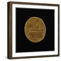 Gold Coin Depicting Military Camp, Issued by Julius Caesar, Roman Coins BC-null-Framed Giclee Print