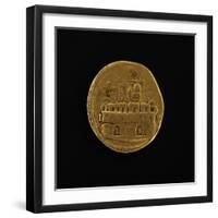 Gold Coin Depicting Military Camp, Issued by Julius Caesar, Roman Coins BC-null-Framed Giclee Print