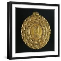 Gold Coin Mounted as Pendant for Byzantine Princess Galla Placidia-null-Framed Premium Giclee Print