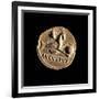 Gold Coin of Augustus Aureus, 18-16 A.D. Ancient Roman coin. Palazzo Massimo, Rome, Italy-null-Framed Art Print