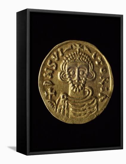 Gold Coin of Prince Arechi, Recto, Lombard Coins, 8th Century-null-Framed Stretched Canvas