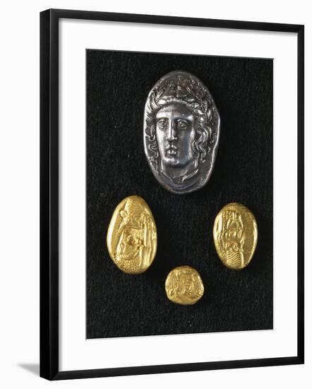 Gold Coins of Croesus, King of Lydia-null-Framed Giclee Print