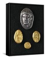 Gold Coins of Croesus, King of Lydia-null-Framed Stretched Canvas