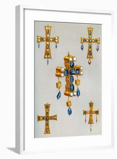 Gold Crosses of a King of the Goths, 7th Century-Franz Kellerhoven-Framed Giclee Print