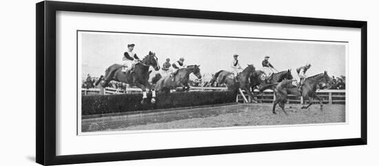 Gold Cup Day at Cheltenham, 1945-null-Framed Premium Photographic Print