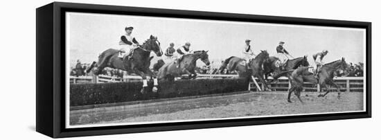 Gold Cup Day at Cheltenham, 1945-null-Framed Stretched Canvas