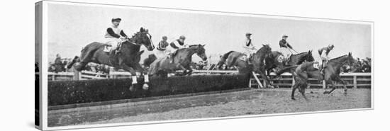 Gold Cup Day at Cheltenham, 1945-null-Stretched Canvas