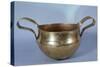 Gold Cup with Two Handles-null-Stretched Canvas