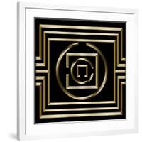 Gold Deco 1-Art Deco Designs-Framed Giclee Print