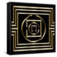 Gold Deco 1-Art Deco Designs-Framed Stretched Canvas