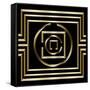 Gold Deco 1-Art Deco Designs-Framed Stretched Canvas