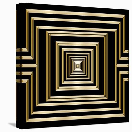 Gold Deco 7-Art Deco Designs-Stretched Canvas