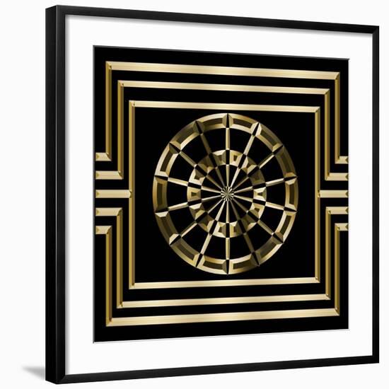 Gold Deco 8-Art Deco Designs-Framed Giclee Print