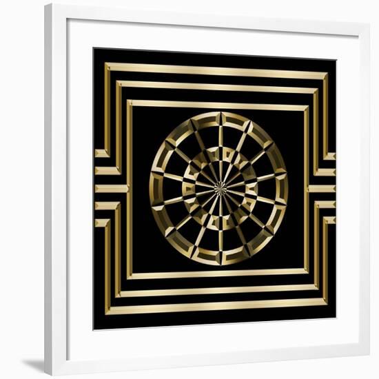 Gold Deco 8-Art Deco Designs-Framed Giclee Print