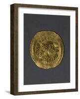 Gold Denarius of Heraclius, Byzantine Emperor, Recto, Byzantine Coins, 7th Century-null-Framed Giclee Print