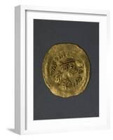 Gold Denarius of Heraclius, Byzantine Emperor, Recto, Byzantine Coins, 7th Century-null-Framed Giclee Print