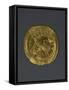 Gold Denarius of Heraclius, Byzantine Emperor, Recto, Byzantine Coins, 7th Century-null-Framed Stretched Canvas