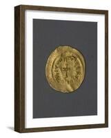 Gold Denarius of Heraclius, Byzantine Emperor, Verso, Byzantine Coins, 7th Century-null-Framed Giclee Print