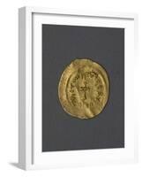 Gold Denarius of Heraclius, Byzantine Emperor, Verso, Byzantine Coins, 7th Century-null-Framed Giclee Print