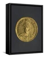 Gold Denarius of Honorius, Byzantine Emperor, Recto, Byzantine Coins, 5th Century-null-Framed Stretched Canvas