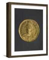 Gold Denarius of Honorius, Byzantine Emperor, Recto, Byzantine Coins, 5th Century-null-Framed Giclee Print