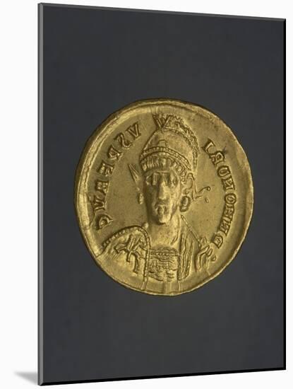 Gold Denarius of Honorius, Byzantine Emperor, Recto, Byzantine Coins, 5th Century-null-Mounted Giclee Print