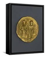 Gold Denarius of Romano III Angiro, Byzantine Emperor, Recto, Byzantine Coins, 11th Century-null-Framed Stretched Canvas