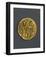 Gold Denarius of Romano III Angiro, Byzantine Emperor, Recto, Byzantine Coins, 11th Century-null-Framed Giclee Print