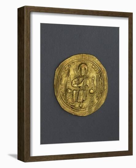 Gold Denarius of Romano III Angiro, Byzantine Emperor, Recto, Byzantine Coins, 11th Century-null-Framed Giclee Print